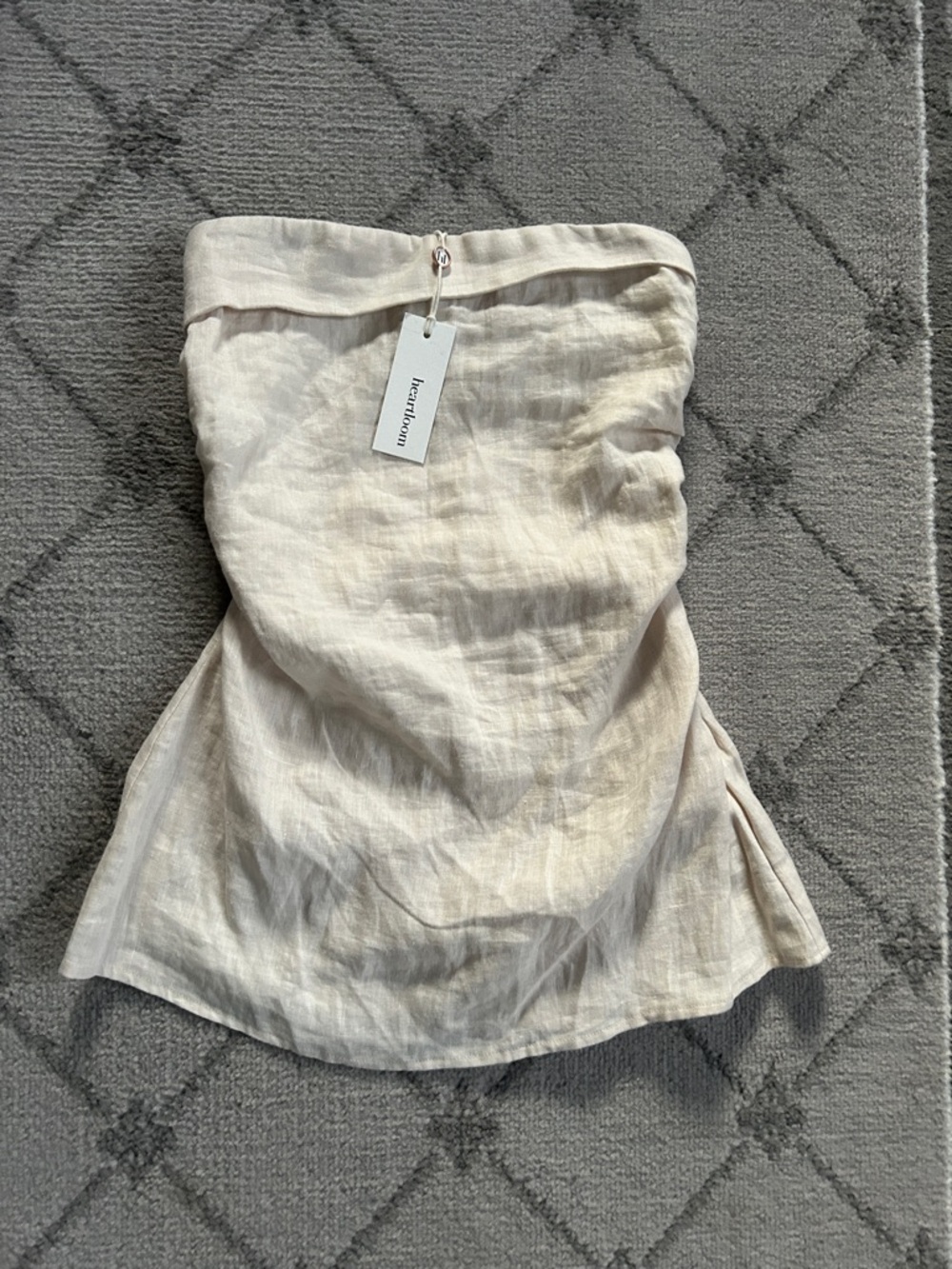 Heartloom Cream Corinnne Linen Strapless Top